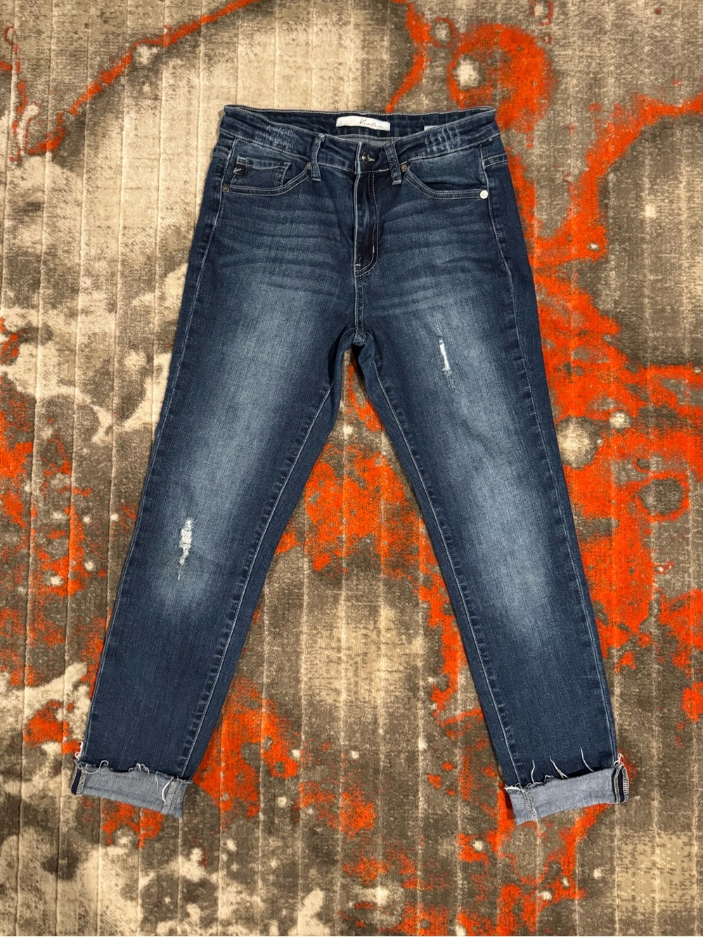 KanCan Distressed Crop Jeans
